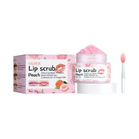 EELHOE Peach Lip Scrub For Fading Lip Lines, Removing Dead Skin, And Hydrating Moisturizing Lip Exfoliation