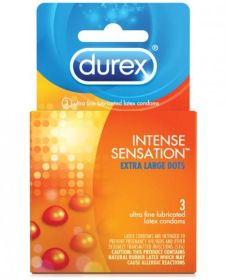 Durex Intense Sensation Extra Large Condoms Dots 3 Pack (SKU: TCN-7607-04)